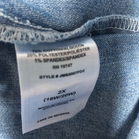 Just My Size Women’s Powder Wash Bling Tab Capris Size 2X NWT - Picture 4 of 5